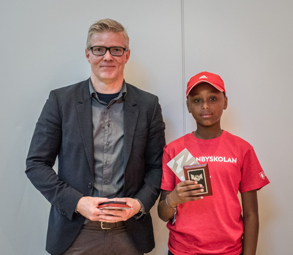 Stefan Petersson, Transcom och Seyit-Ali-Ali, Kvarnbyskolan (Foto: Lars OA Hedlund) 