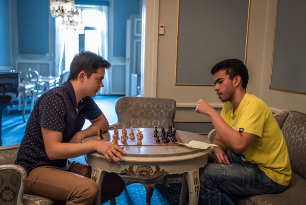IM Philip Lindgren och IM Daniel Fernandez (Foto: Lars OA Hedlund)