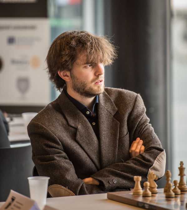 GM Nils Grandelius vann den först ronden mot GM Daniel Semcesen. (Foto: Lars OA Hedlund)
