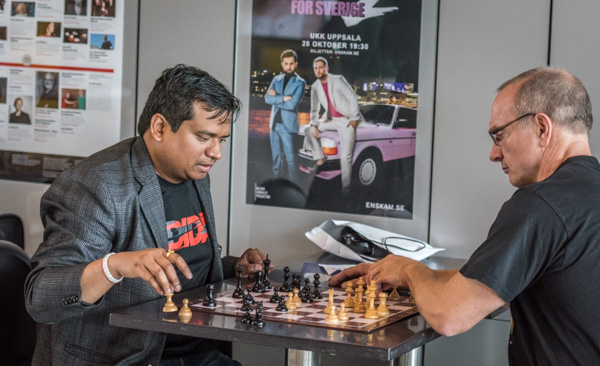Rahul Kumar och Stephan Kring spelar i Mästarklassen. (Foto: Lars OA Hedlund)