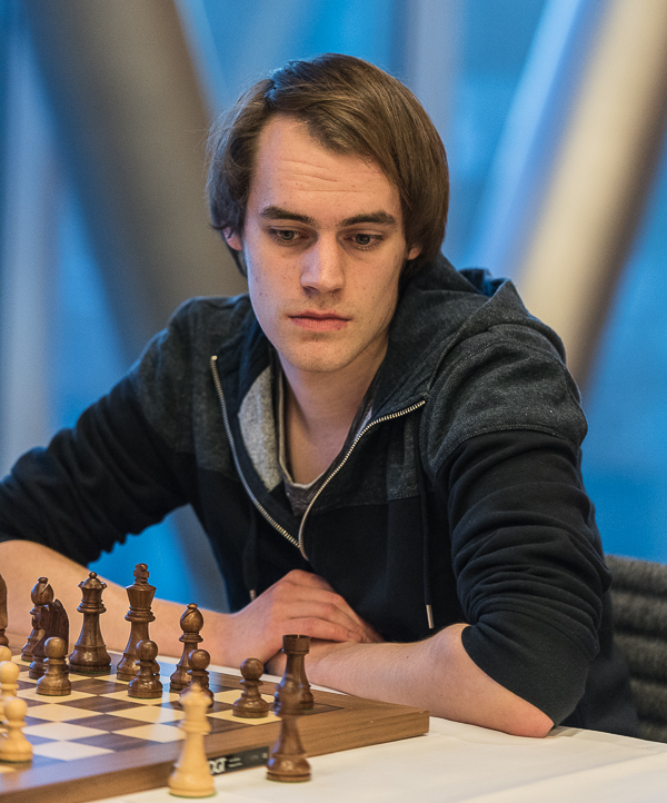 GM Mattias Bluebaum är av flera GM som spelare i årets Rilton. (Foto: Lars OA Hedlund)