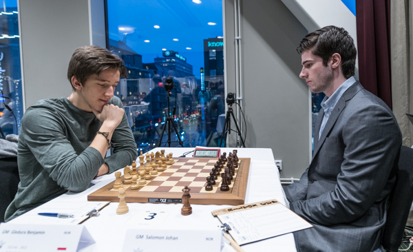 GM Benjman Gledura-GM Jihan Salomon. (Foto: Lars OA Hedlund)