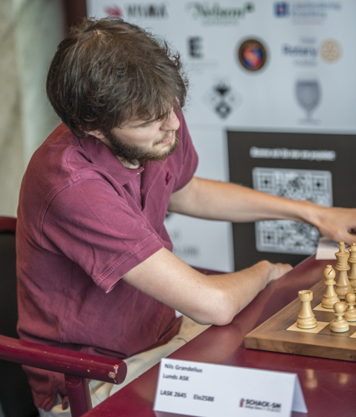 Nils Grandelius spelar sin första turnering efter Norway Chess. (Foto: Lars OA Hedlund)